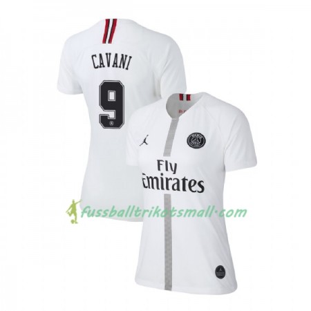 Fußballtrikots Paris Saint-Germain Cavani 9 Jodan Weiß Frauens 2018-2019 Kurzarm Ausweichtrikot kaufen